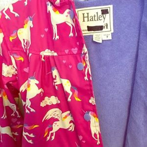 Girls size 7 Hatley Rain Coat